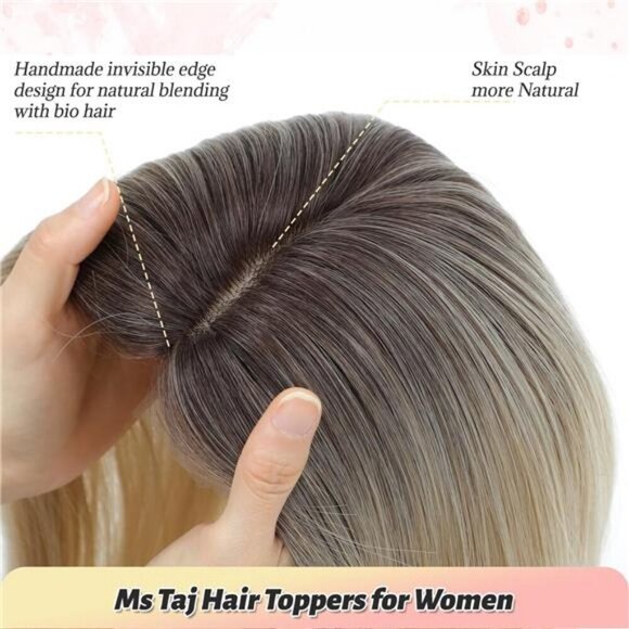 12 Inch Hair Topper for Women with Thinning Hair, 6.5\
